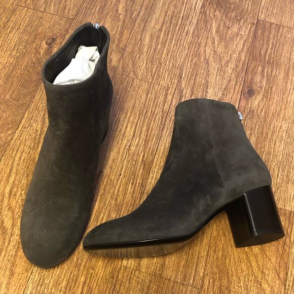 Rag & Bone Gray Black Drea Suede Ankle Boot Size 9.5 (39.5) - Picture 5 of 14